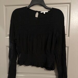 Black WAYF long sleeve crop top